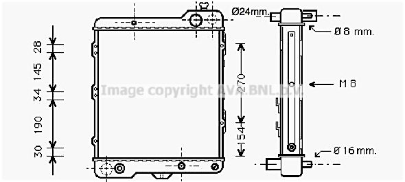 AVA QUALITY COOLING Радиатор, охлаждение двигателя AI2040